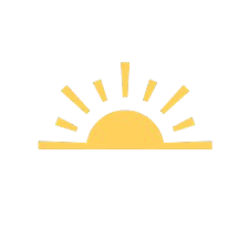 Icono de sol amarillo representando ocaso o amanecer